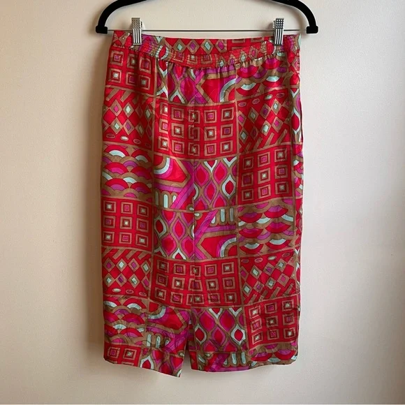 Vintage Anne Crimmins UMI Collection 100% Silk Geometric Skirt Set Suit Jacket 8 - Picture 8 of 15